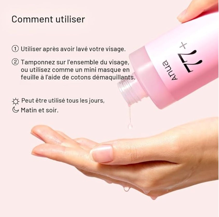 Anua - lotion tonique a essence de pêche 77% niacine 250ml - Rosalinaboutique