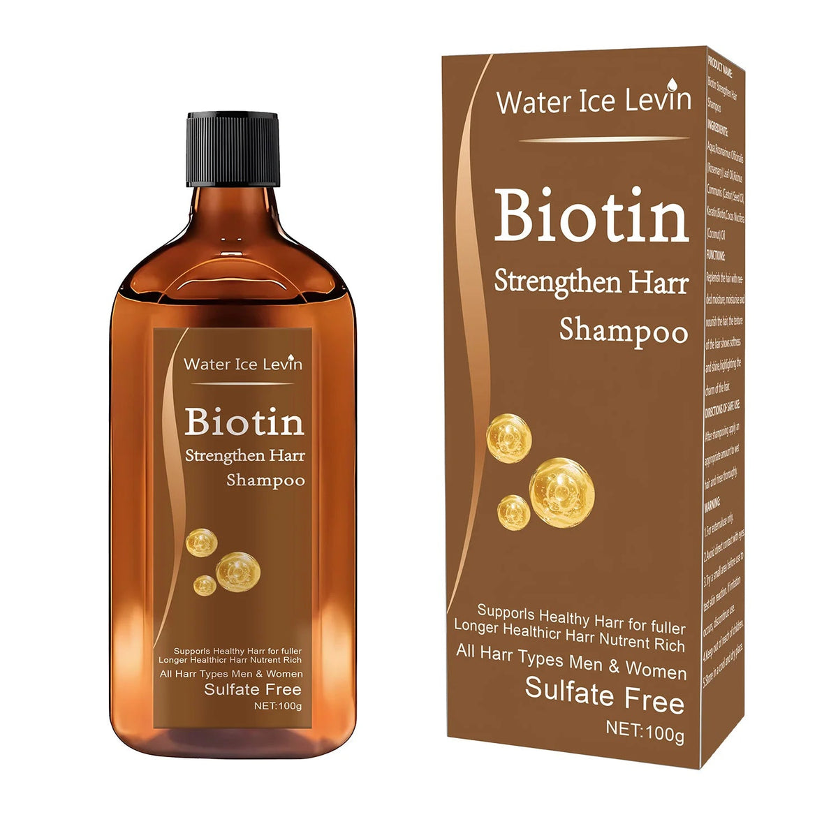 Biotin - shampoing anti - chute de cheveux pour femmes, croissance de la biotine - Rosalinaboutique
