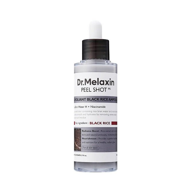 Dr. Melaxin Peel Shot - ampoule exfoliante au riz noir 80ml - Rosalinaboutique