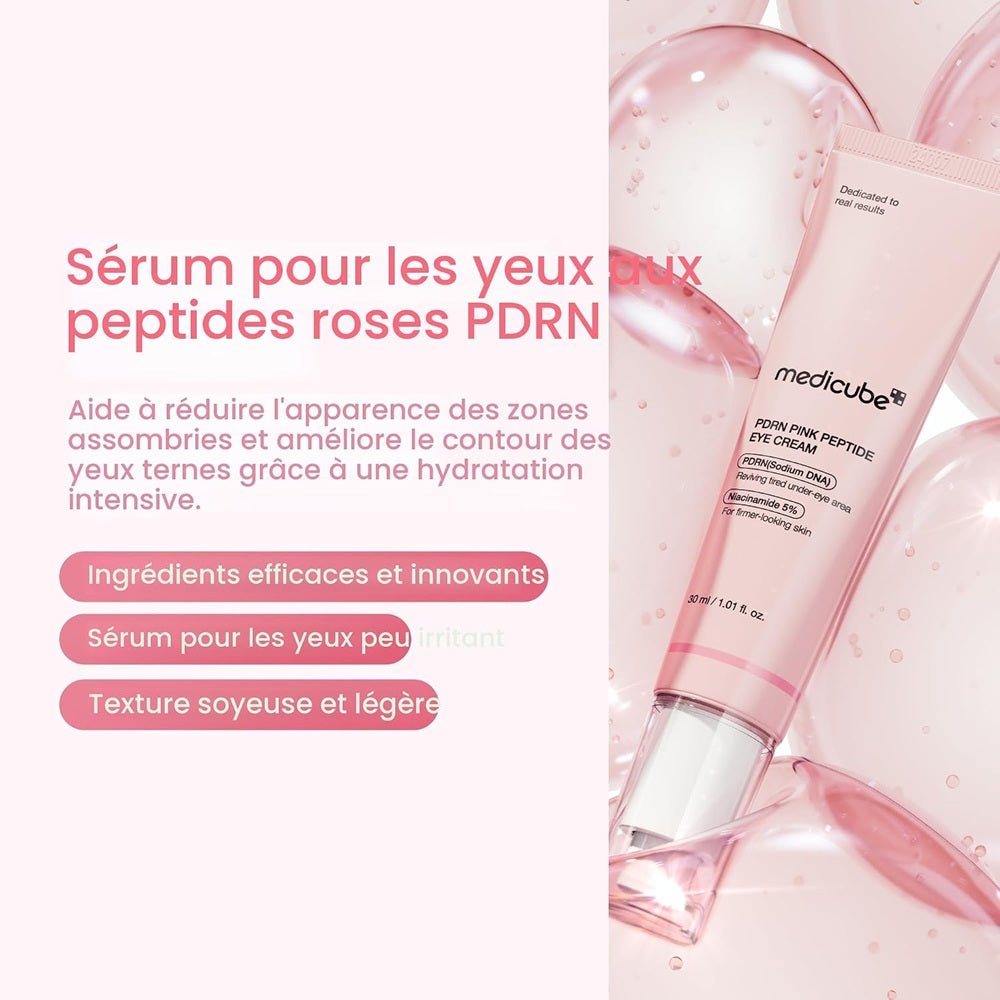Medicube - Crème contour des yeux PDRN aux peptides roses 30ml - Rosalinaboutique