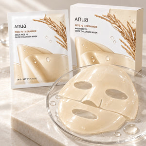 Anua - masque en tissu au riz, 4 feuilles