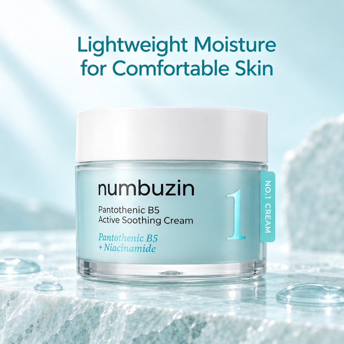 Numbuzin - No.1 Crème apaisante active B5 à l'acide pantothénique 80ml