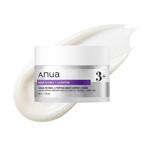 Anua - crème de nuit réparatrice rétinol et 3 peptides, 50g