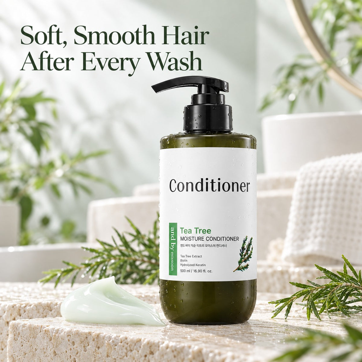 Mixsoon - après-shampoing hydratant au tea tree 500ml