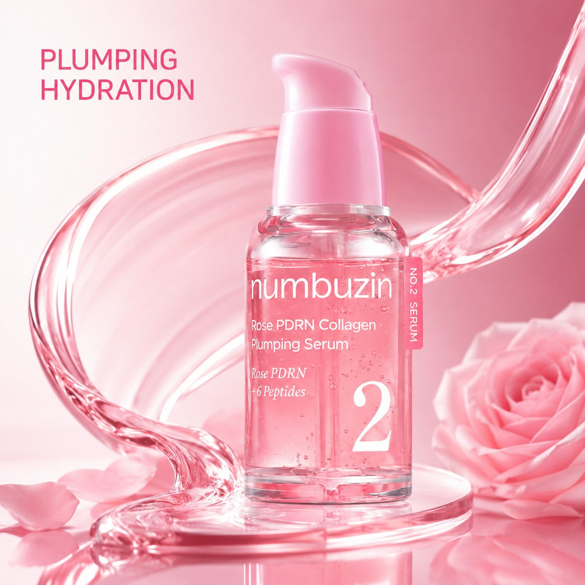 Numbuzin - No.2 Sérum repulpant au collagène PDRN Rose 30ml