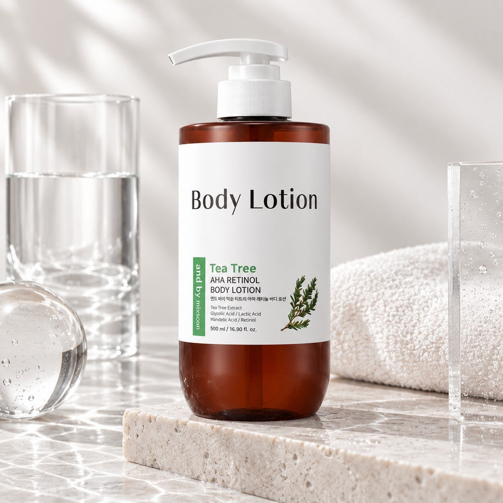 Mixsoon - lotion pour le corps tea tree AHA et rétinol 500ml