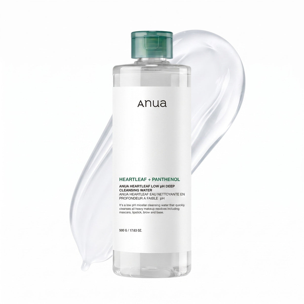 Anua - eau nettoyante profonde à pH bas Heartleaf, 500g - Rosalinaboutique