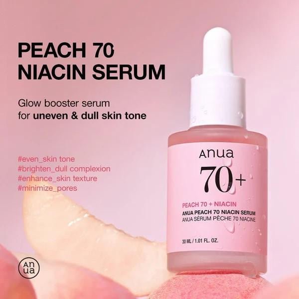 Anua - peach sérum hydratant pour le visage 70 % niacinamide 30ml - Rosalinaboutique
