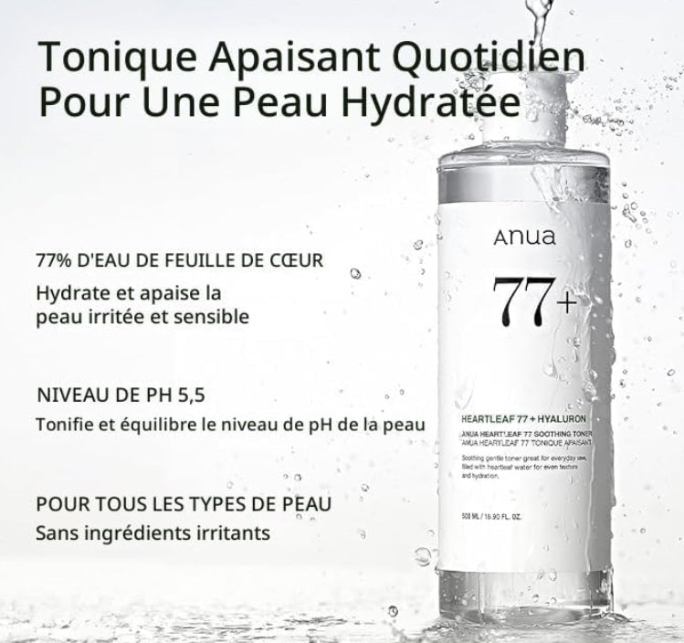 Anua - tonique apaisant heartleaf 77% - Rosalinaboutique