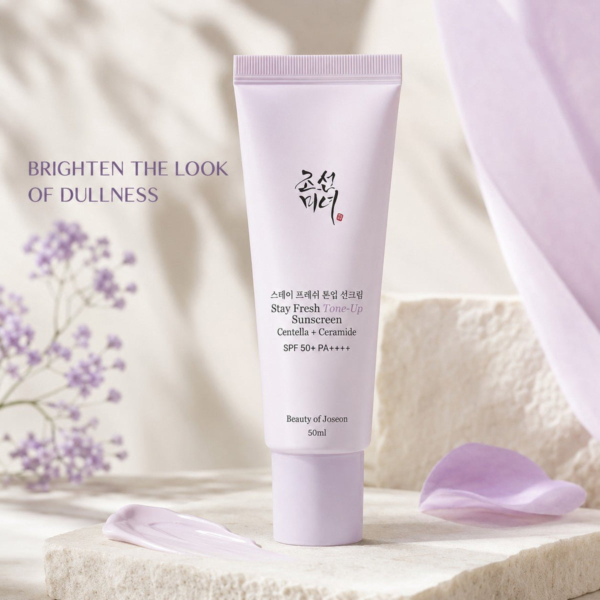 Beauty of Joseon - crème solaire Stay Fresh Tone Up centella + céramide violette, 50ml - Rosalinaboutique
