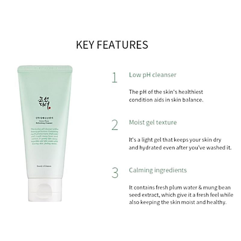 Beauty of Joseon - nettoyant rafraîchissant à la prune verte - Rosalinaboutique