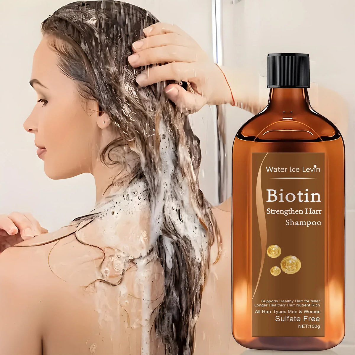 Biotin - shampoing anti - chute de cheveux pour femmes, croissance de la biotine - Rosalinaboutique