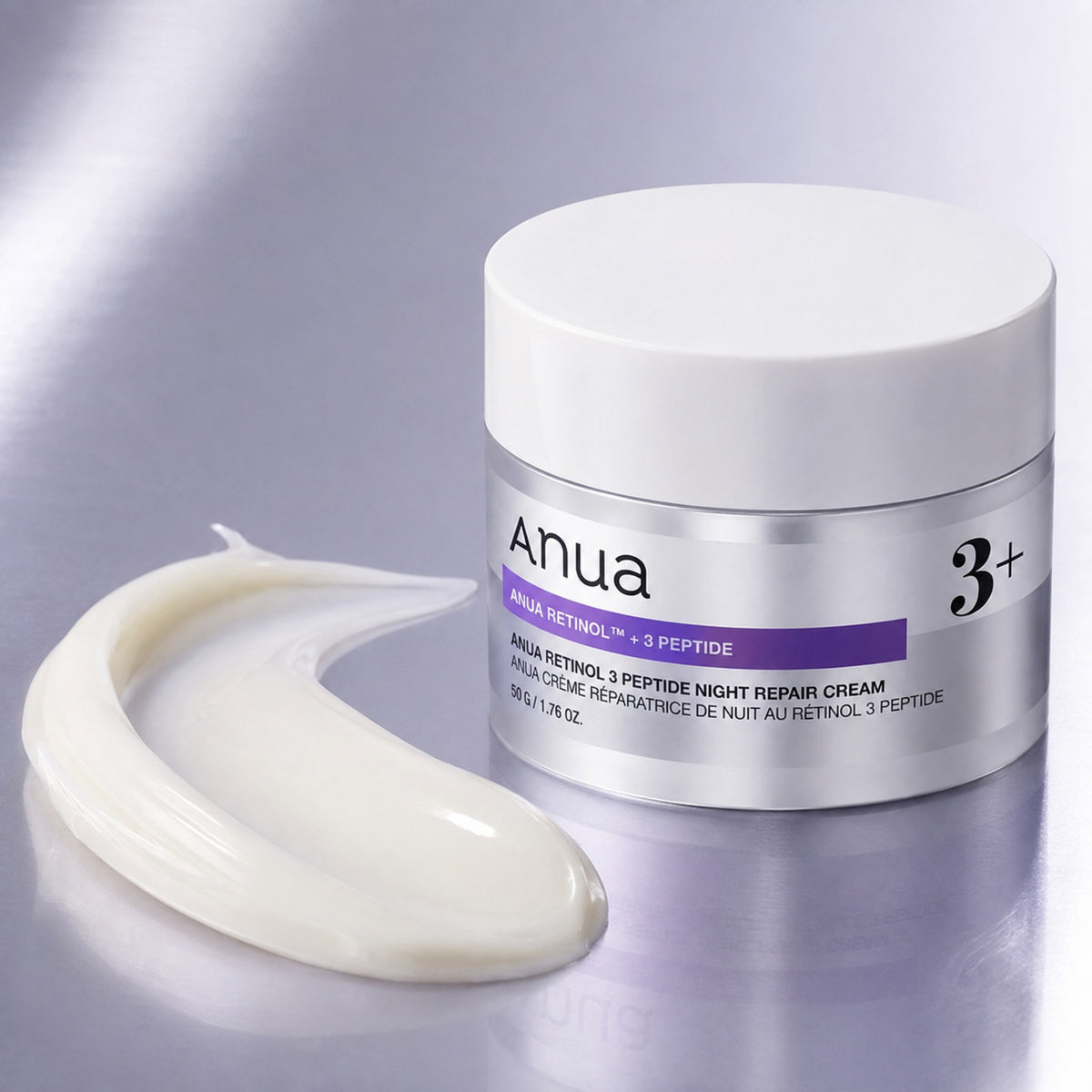 Anua - crème de nuit réparatrice rétinol et 3 peptides, 50g