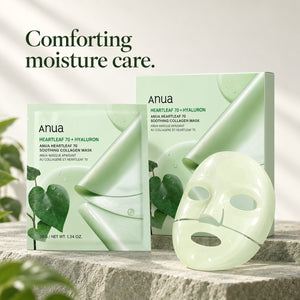Anua - masque en tissu Heartleaf, 4 feuilles