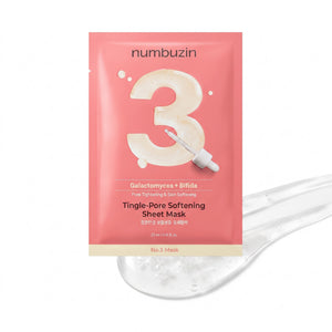 Numbuzin - No.3 Masque en tissu adoucissant pores Tingle-Pore, 5 feuilles