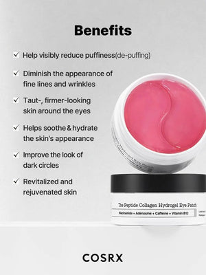 COSRX - patchs oculaires hydrogel au collagène peptidique (60 pièces) - Rosalinaboutique