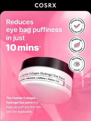 COSRX - patchs oculaires hydrogel au collagène peptidique (60 pièces) - Rosalinaboutique