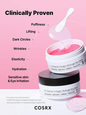 COSRX - patchs oculaires hydrogel au collagène peptidique (60 pièces) - Rosalinaboutique