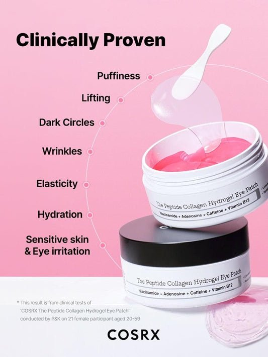 COSRX - patchs oculaires hydrogel au collagène peptidique (60 pièces) - Rosalinaboutique