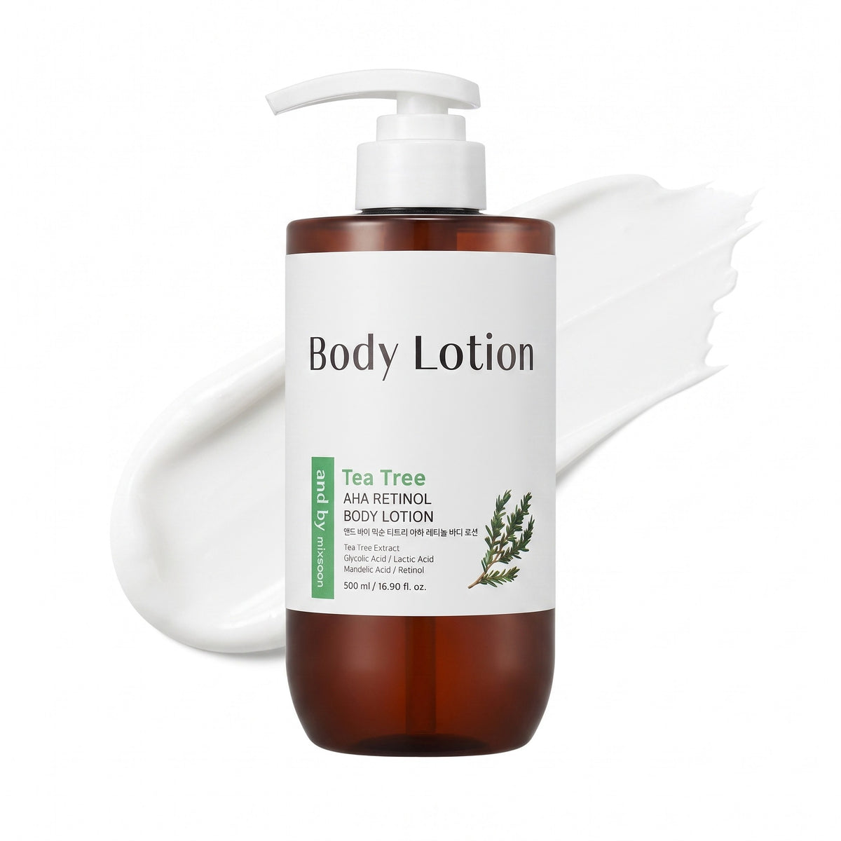 Mixsoon - lotion pour le corps tea tree AHA et rétinol 500ml