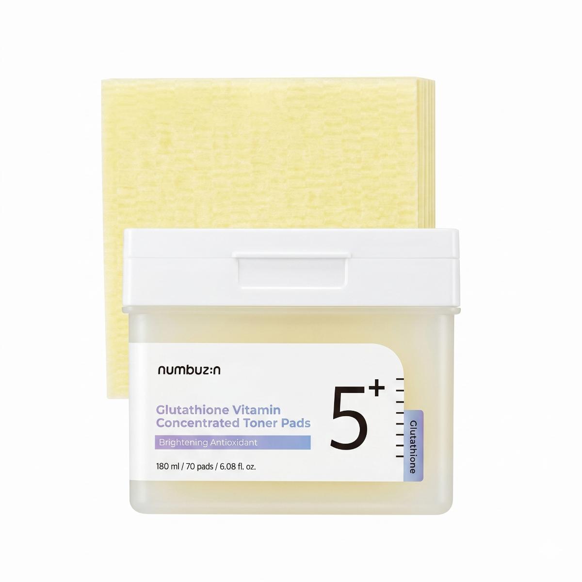 Numbuzin - No.5 Tampons tonique concentré vitaminé au glutathion, 70 tampons