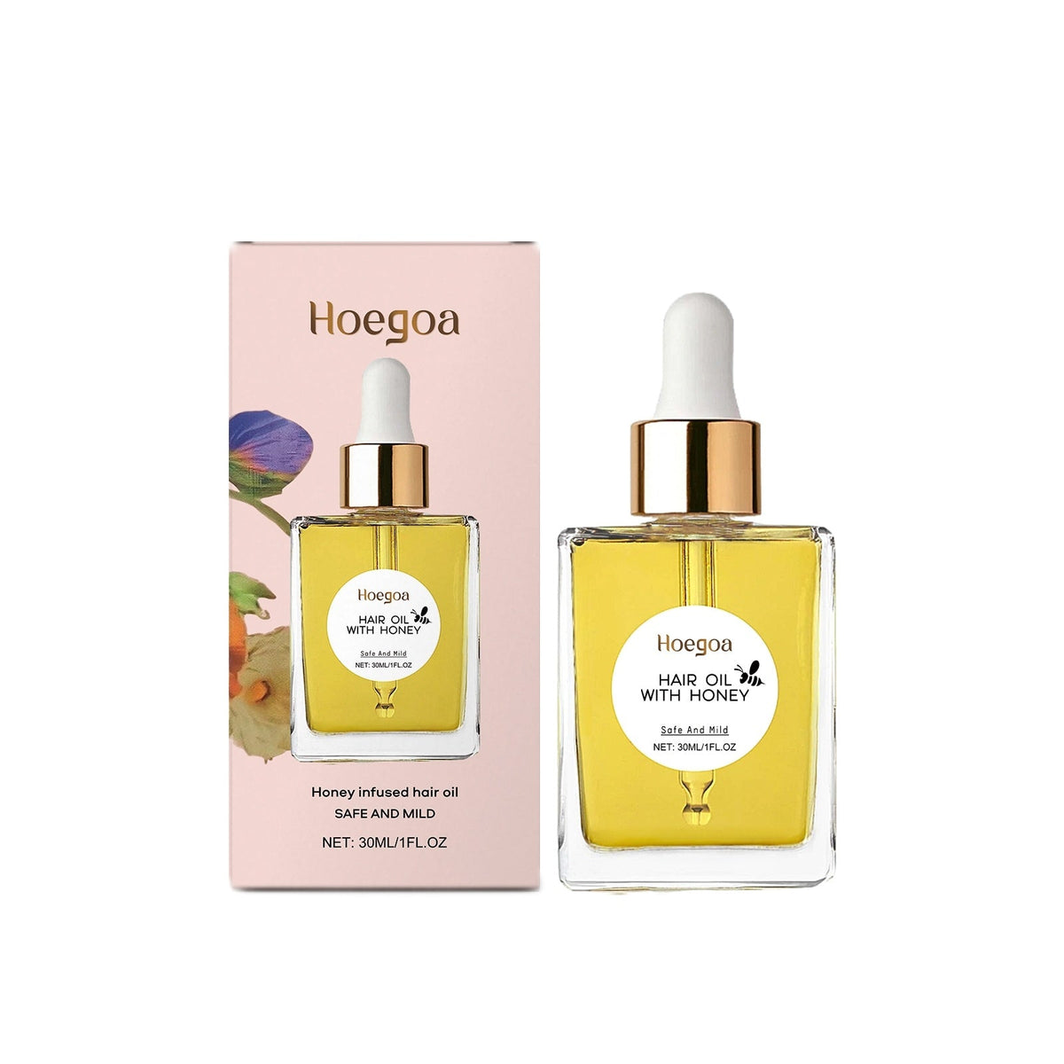 Hoegoa - huile capillaire nourrisante au miel 30ml - Rosalinaboutique