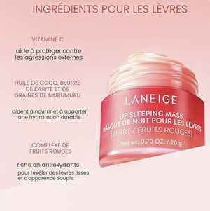 La Neige - masque de nuit pour les lèvres, soin hydratant intense pour les lèvres à la vitamine C - Rosalinaboutique