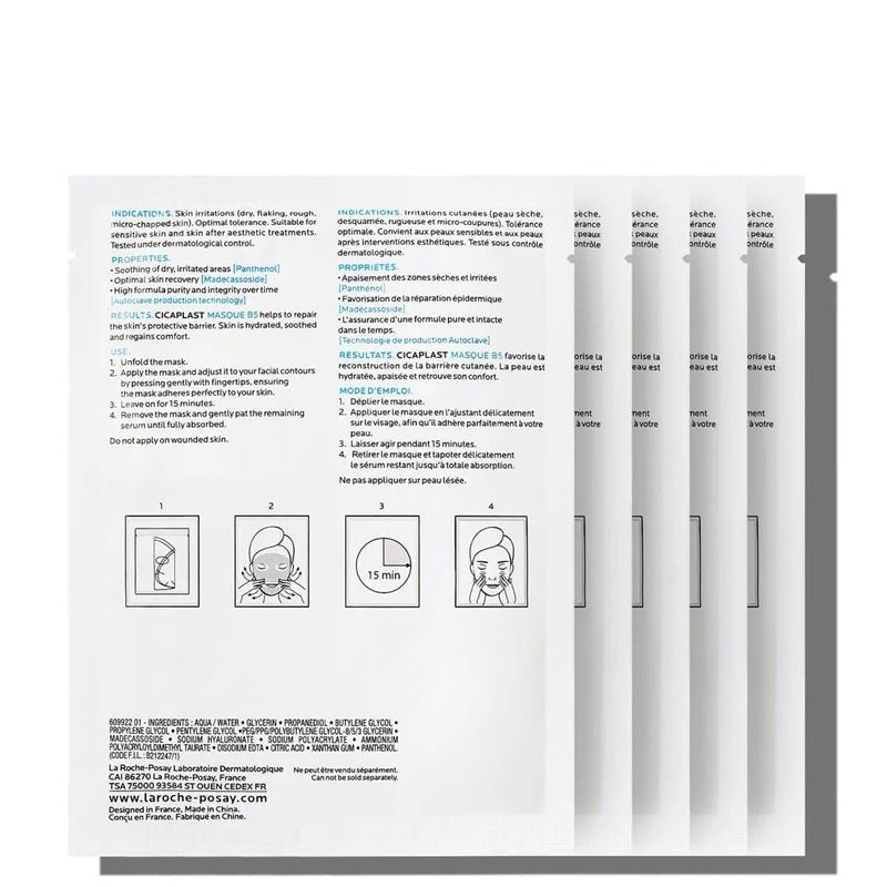 La Roche - Posay - Le masque visage cicaplast B5 5 unités - Rosalinaboutique