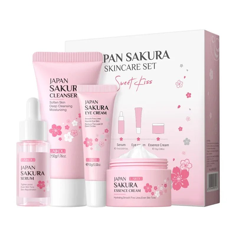 Laikou - japan sakura ensemble de soins de la peau kit de 4 pièces - Rosalinaboutique
