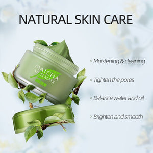 Laikou - masque - crème nettoyant visage à la boue matcha - Rosalinaboutique