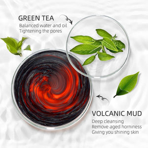 Laikou - masque - crème nettoyant visage à la boue matcha - Rosalinaboutique