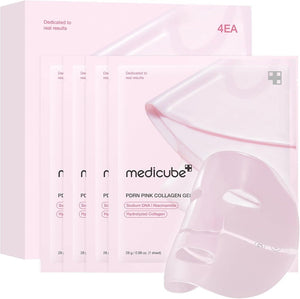Medicube - masque en gel de collagène rose à l'ADN de saumon 4 unités - Rosalinaboutique