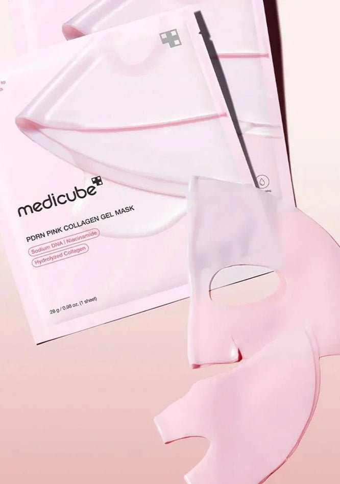 Medicube - masque en gel de collagène rose à l'ADN de saumon 4 unités - Rosalinaboutique