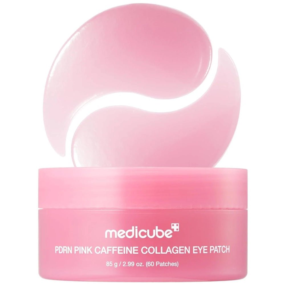 Medicube - patchs pour les yeux PDRN à la caféine et au collagène rose - Rosalinaboutique
