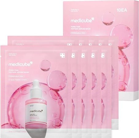 Medicube - PDRN Masque à ampoule aux peptides roses - 10 unités - Rosalinaboutique