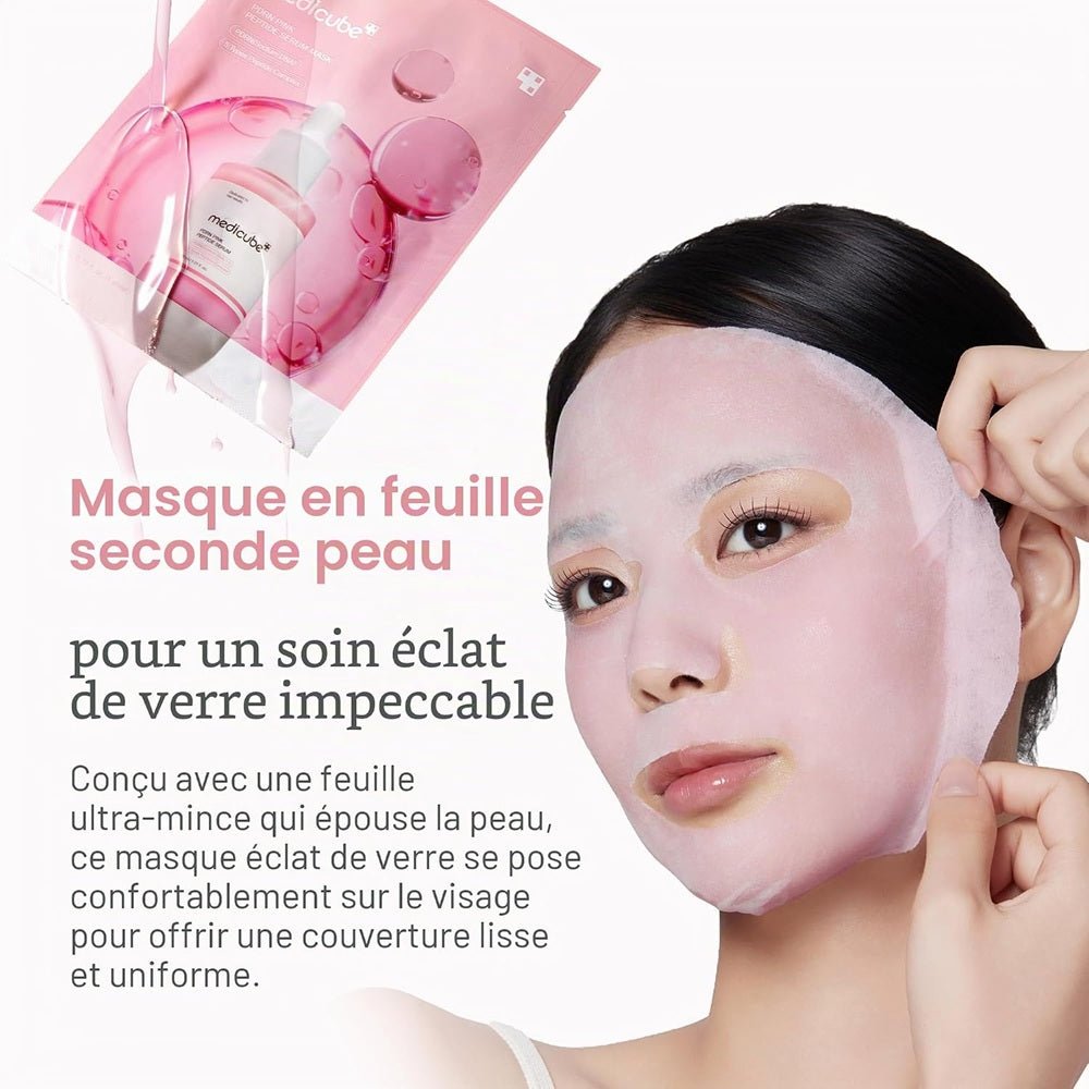 Medicube - PDRN Masque à ampoule aux peptides roses - 10 unités - Rosalinaboutique