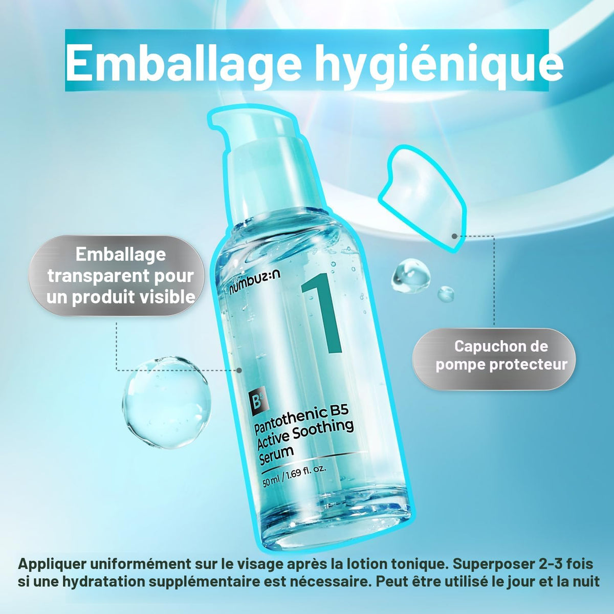 Numbuzin - No.1 Sérum apaisant actif à l'acide pantothénique B5 - Rosalinaboutique