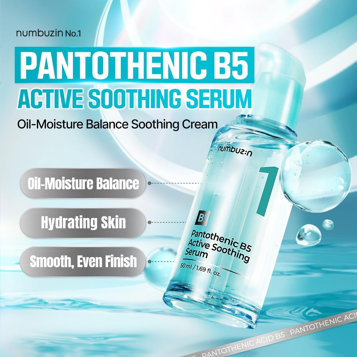 Numbuzin - No.1 Sérum apaisant actif à l'acide pantothénique B5 - Rosalinaboutique