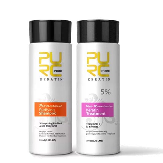 Purc – ensemble de shampoing purifiant et traitement des cheveux à la kératine 5% - Rosalinaboutique