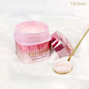 Shiseido Tsubaki - masque capillaire réparateur premium camélia rose - Rosalinaboutique