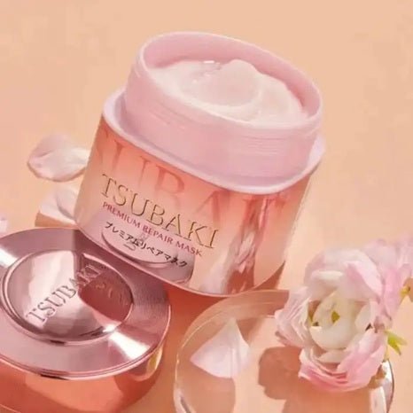 Shiseido Tsubaki - masque capillaire réparateur premium camélia rose - Rosalinaboutique